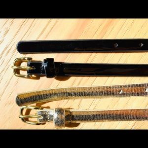2 pack Ann Taylor 1/2” slim belts